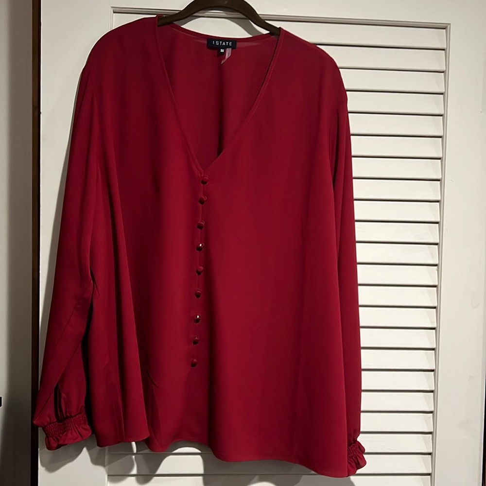 Red blouse/tunic NWOT